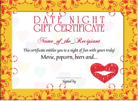 dating site gift certificate